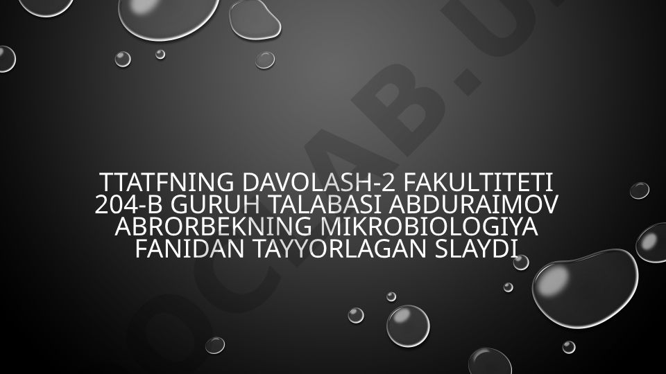 Immunitet tizimining tuzilishi, vazifalari va immunotoksikologiya