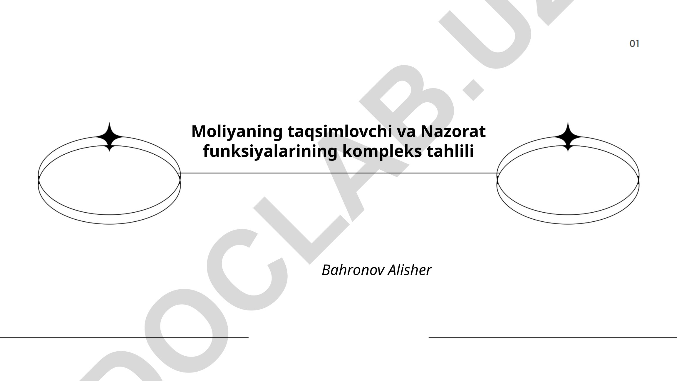 Moliyaning taqsimlovchi va nazorat funksiyalarining kompleks tahlili