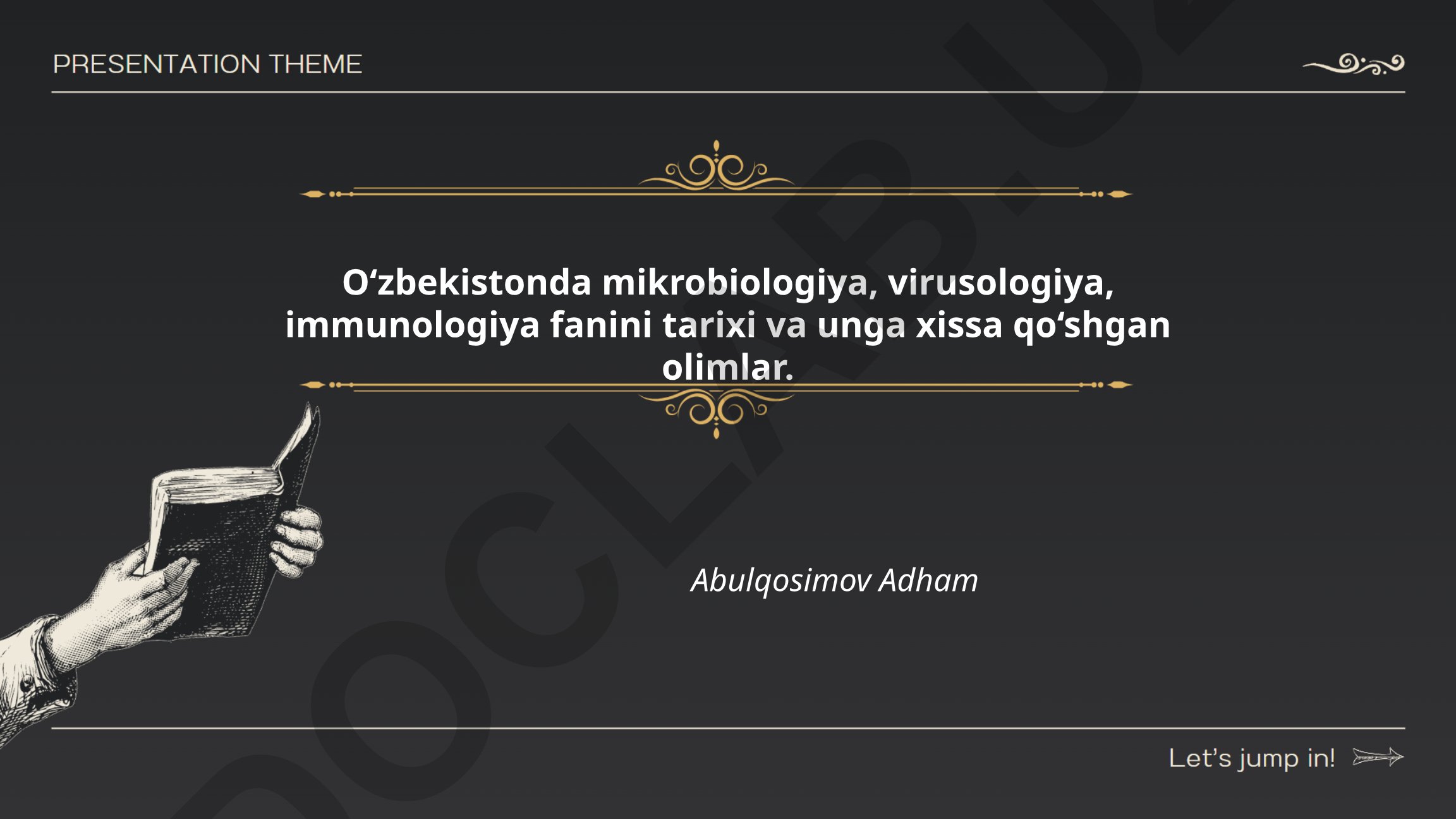 O‘zbekistonda mikrobiologiya, virusologiya, immunologiya fanining tarixi va olimlar