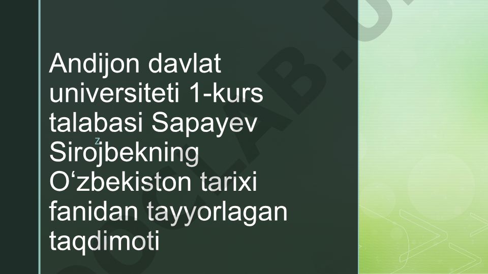 Oʻzbekiston tarixi