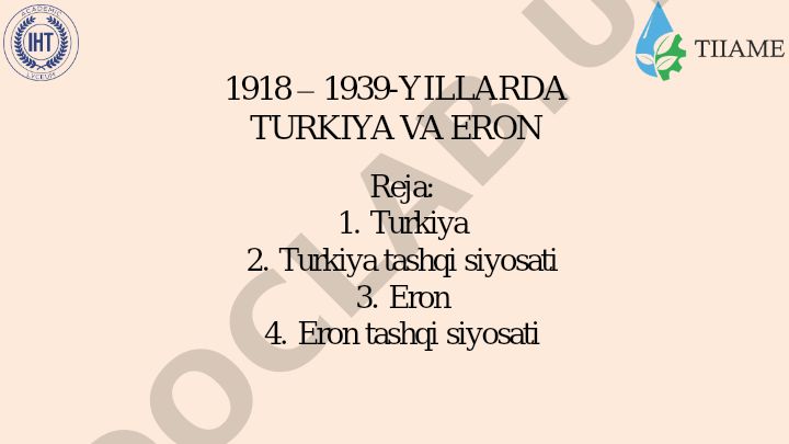 1918-1939 yillarda Turkiya va Eron tarixi