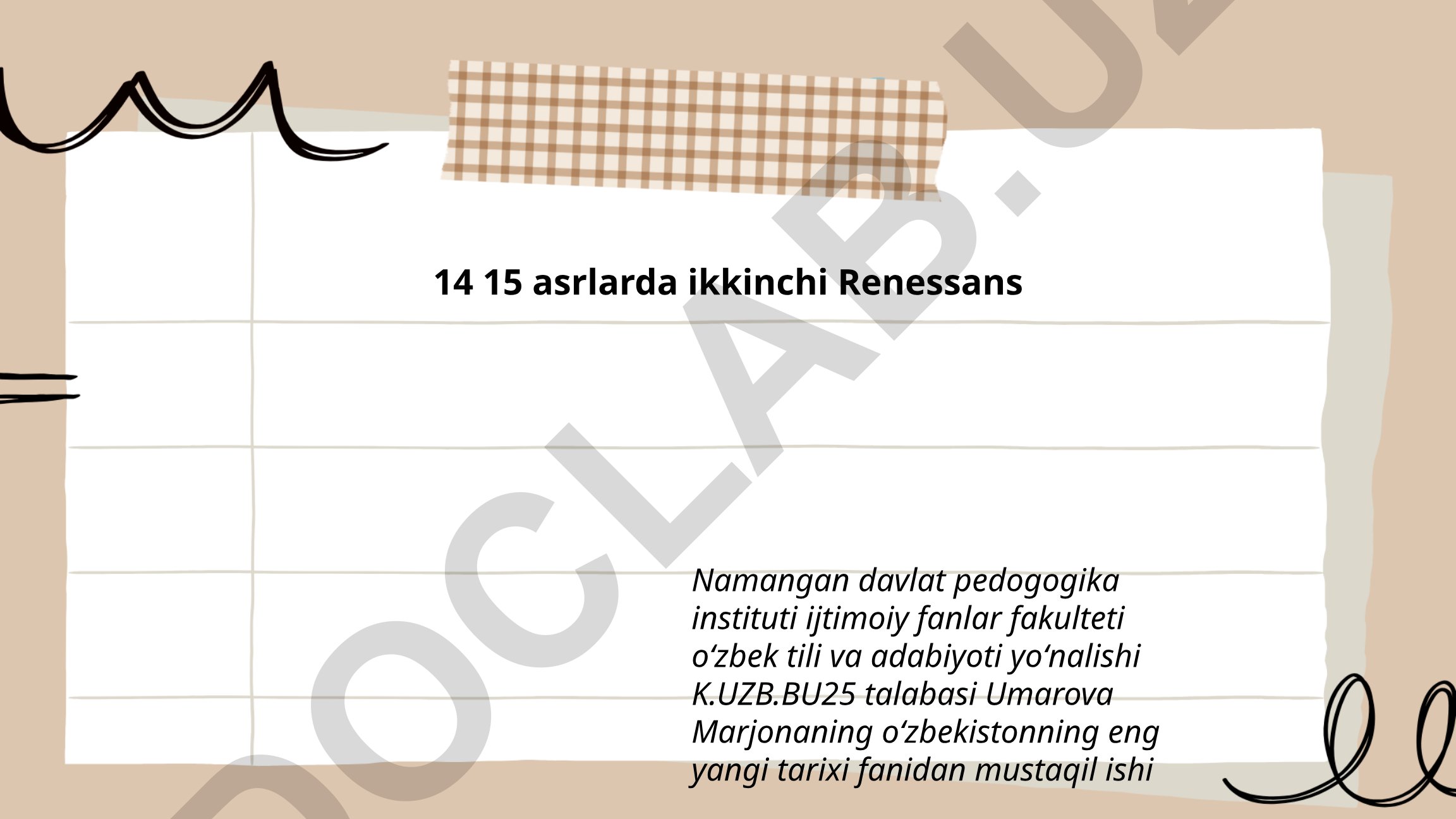 14-15-asrlarda ikkinchi Renessansning paydo bo'lishi va Florensiyaning roli