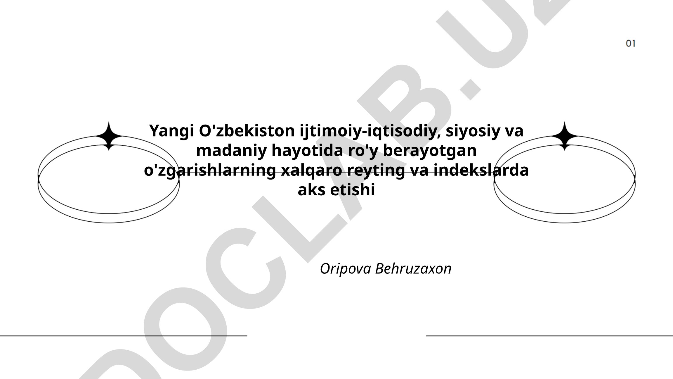 Yangi O'zbekistonning xalqaro reyting va indekslarda aks etishi