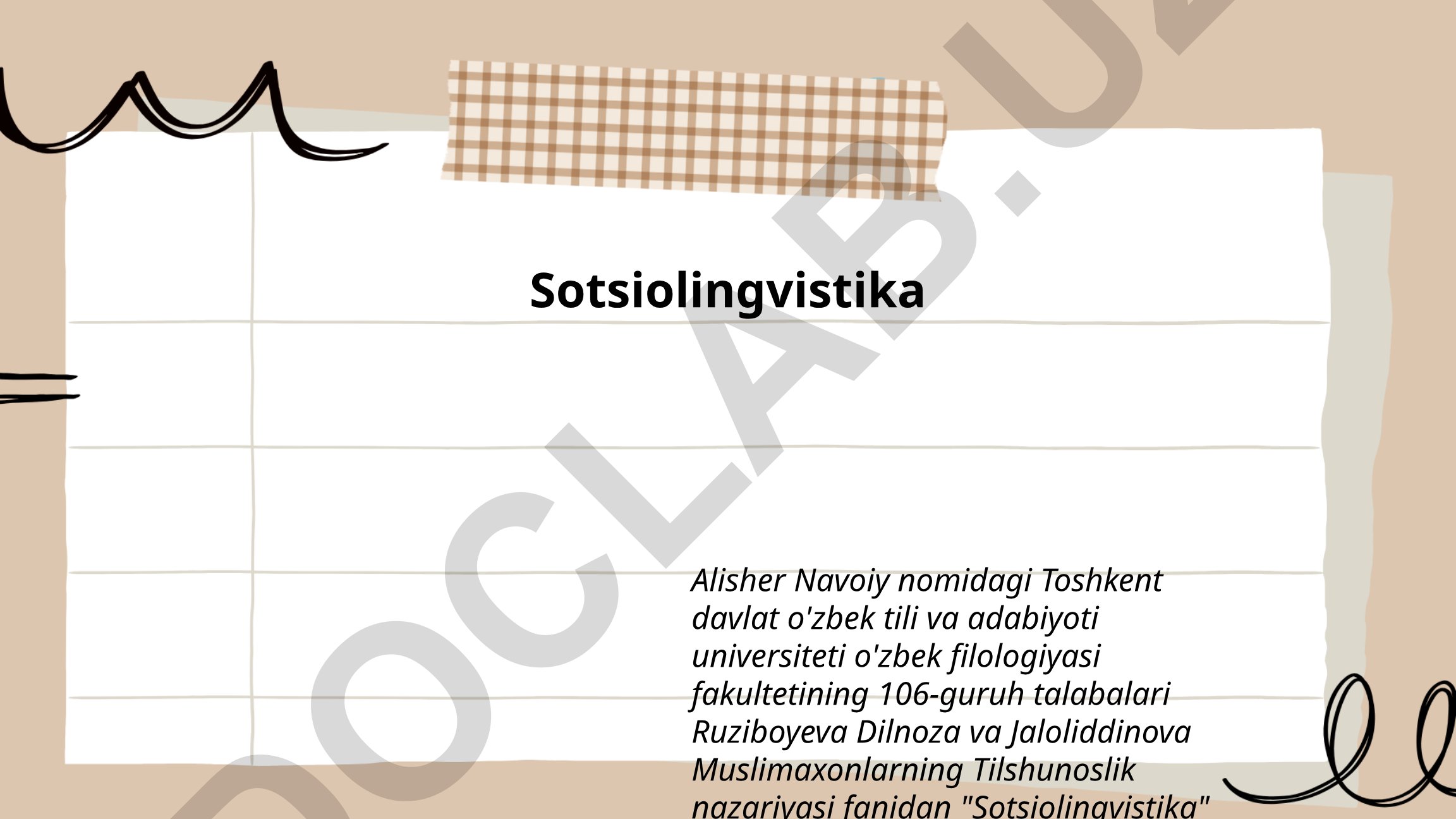 Sotsiolingvistika