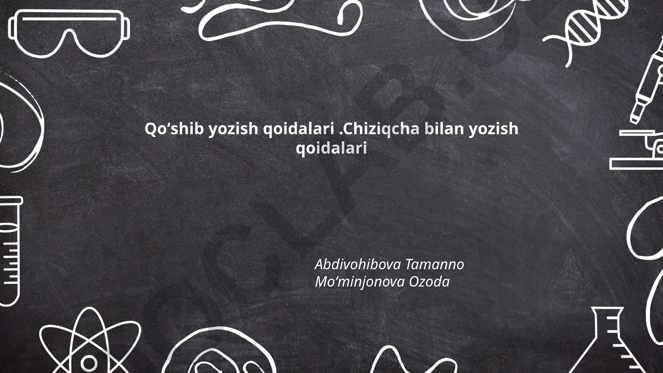 O'zbek tilida geografik nomlarni chiziqcha bilan yozish qoidalari