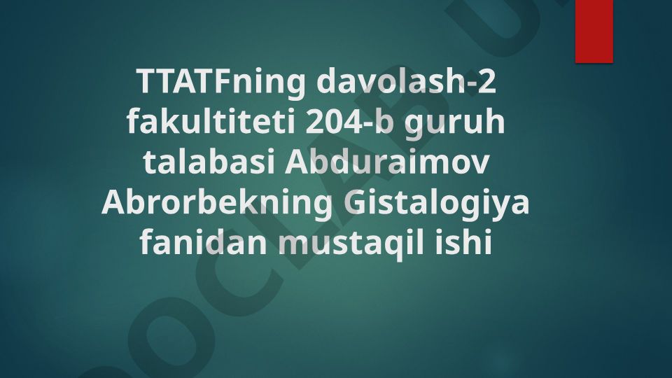 Fotoretsepsiyaning morfologik asoslari