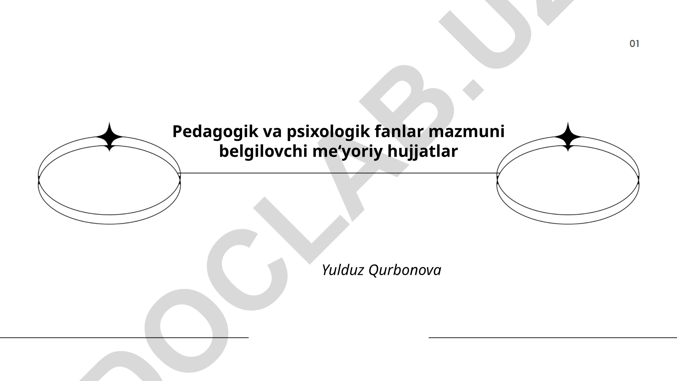 Pedagogik va psixologik fanlar mazmuni belgilovchi me'yoriy hujjatlar