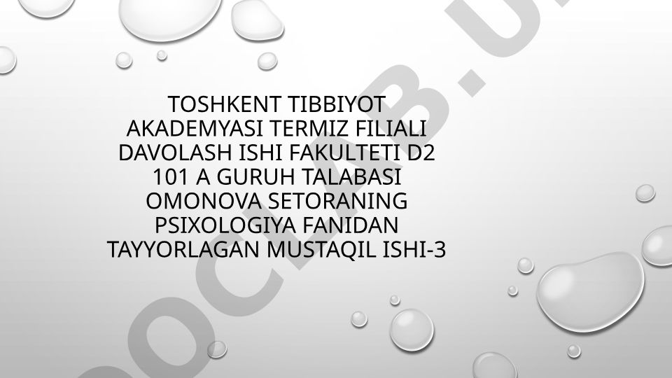 Sharq mutafakkirlarining Psixologik qarashlari