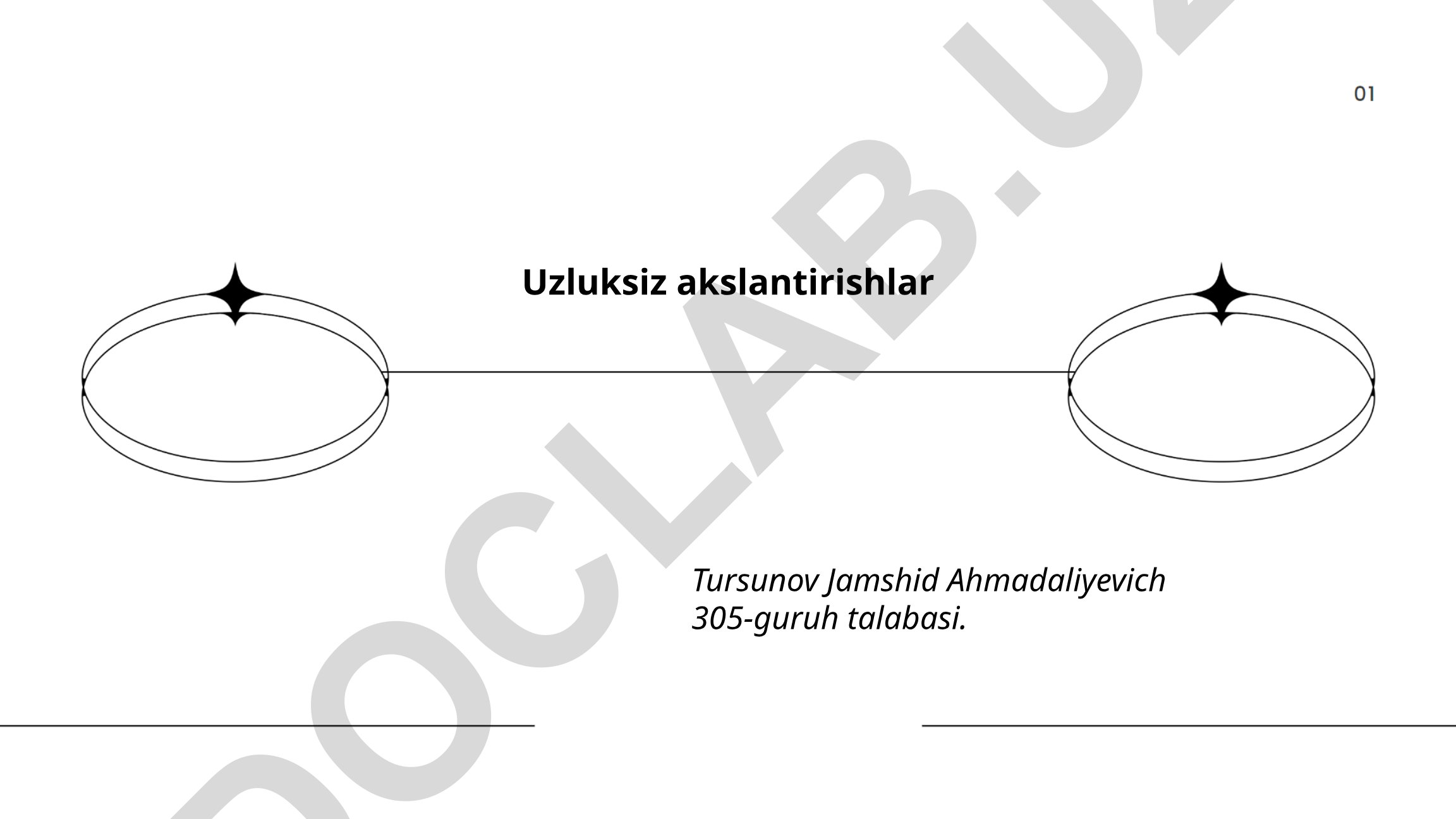 Uzluksiz akslantirishlar nazariyasi va turlari