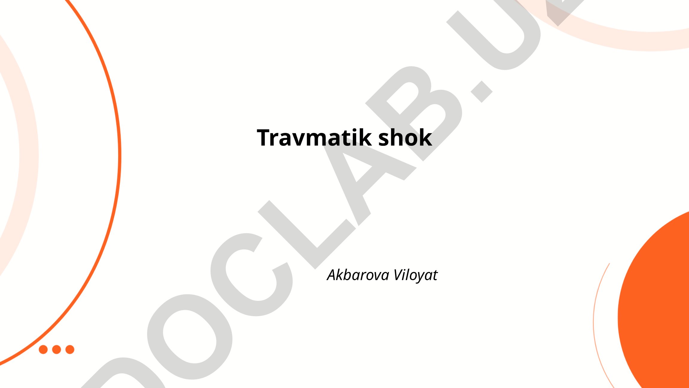 Travmatik shokning belgilari, bosqichlari va sabablari