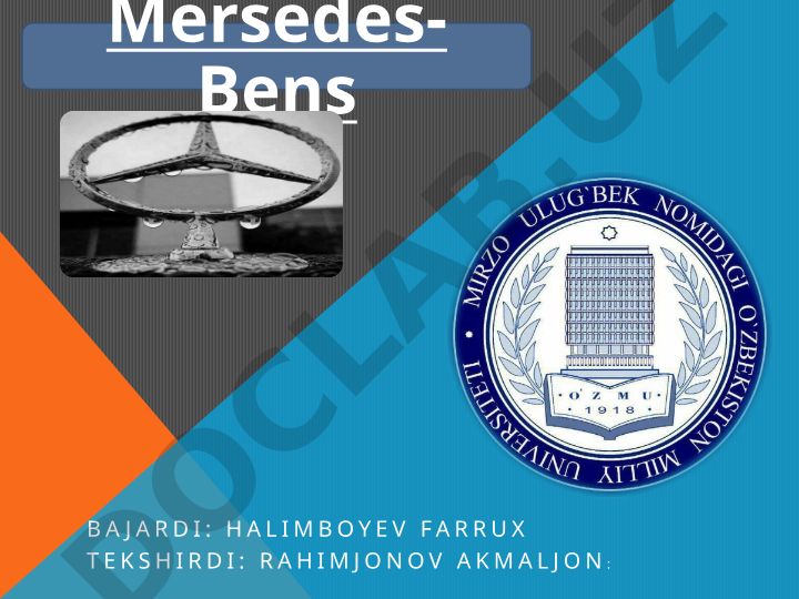 Mercedes-Benz brendining tarixi va rivojlanishi