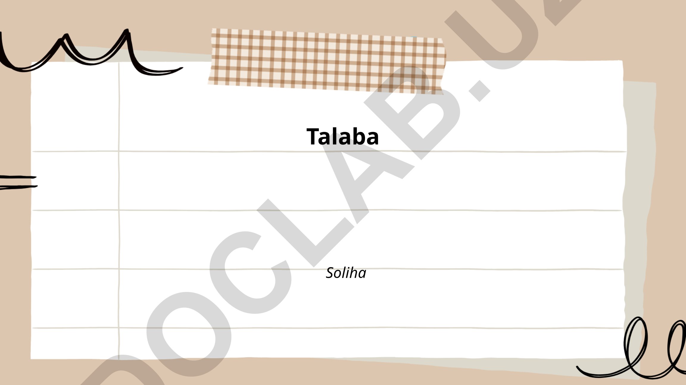 Talabalik hayoti va o'qish jarayoni