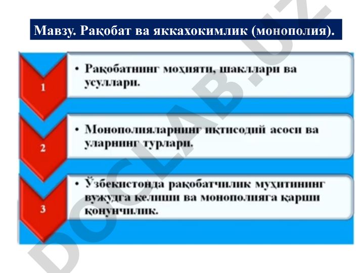 Рақобат ва яккахокимлик (монополия)