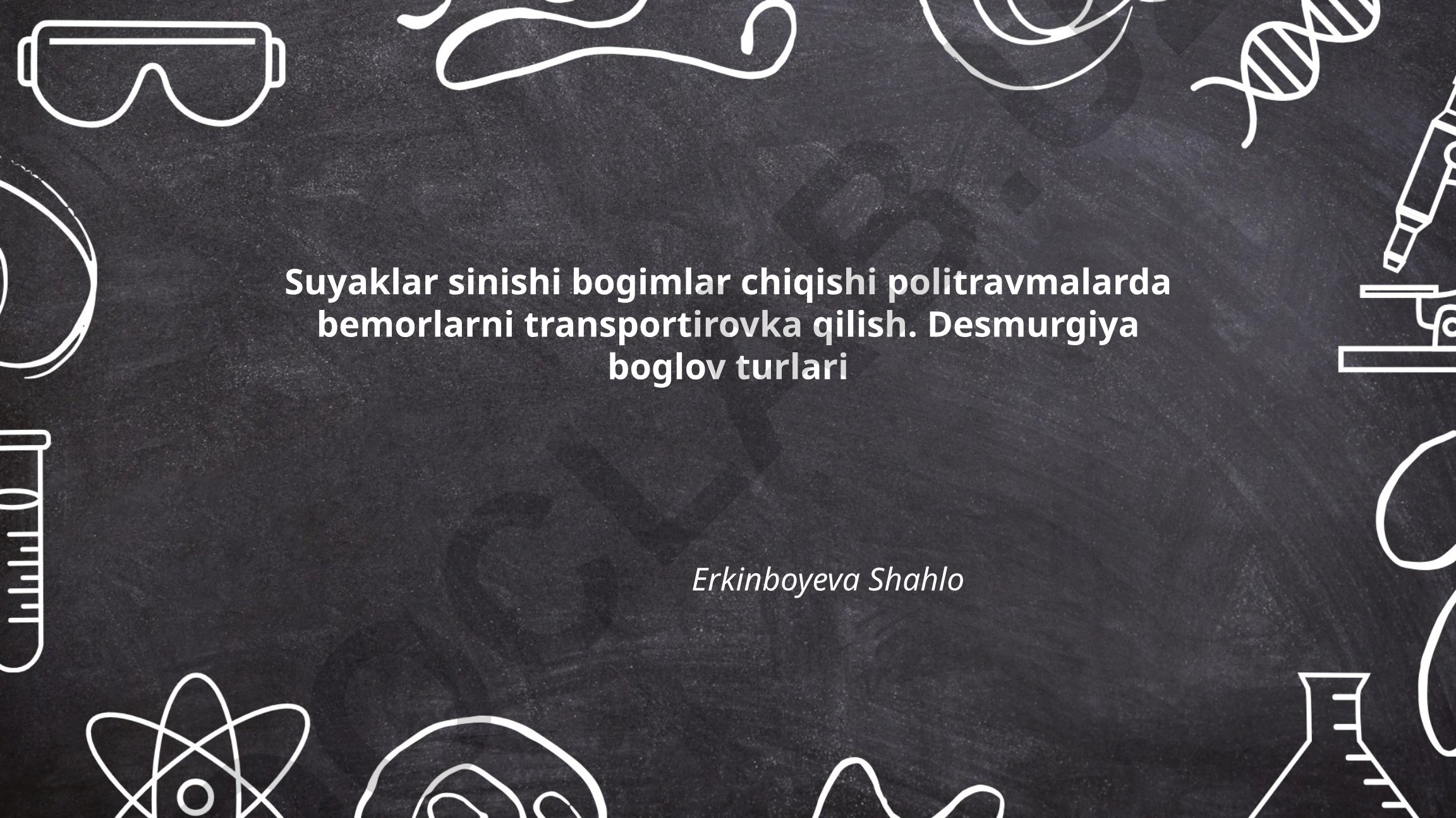 Suyaklar sinishi va bog'imlar chiqishi: tushunchalar, turlari va transportirovka
