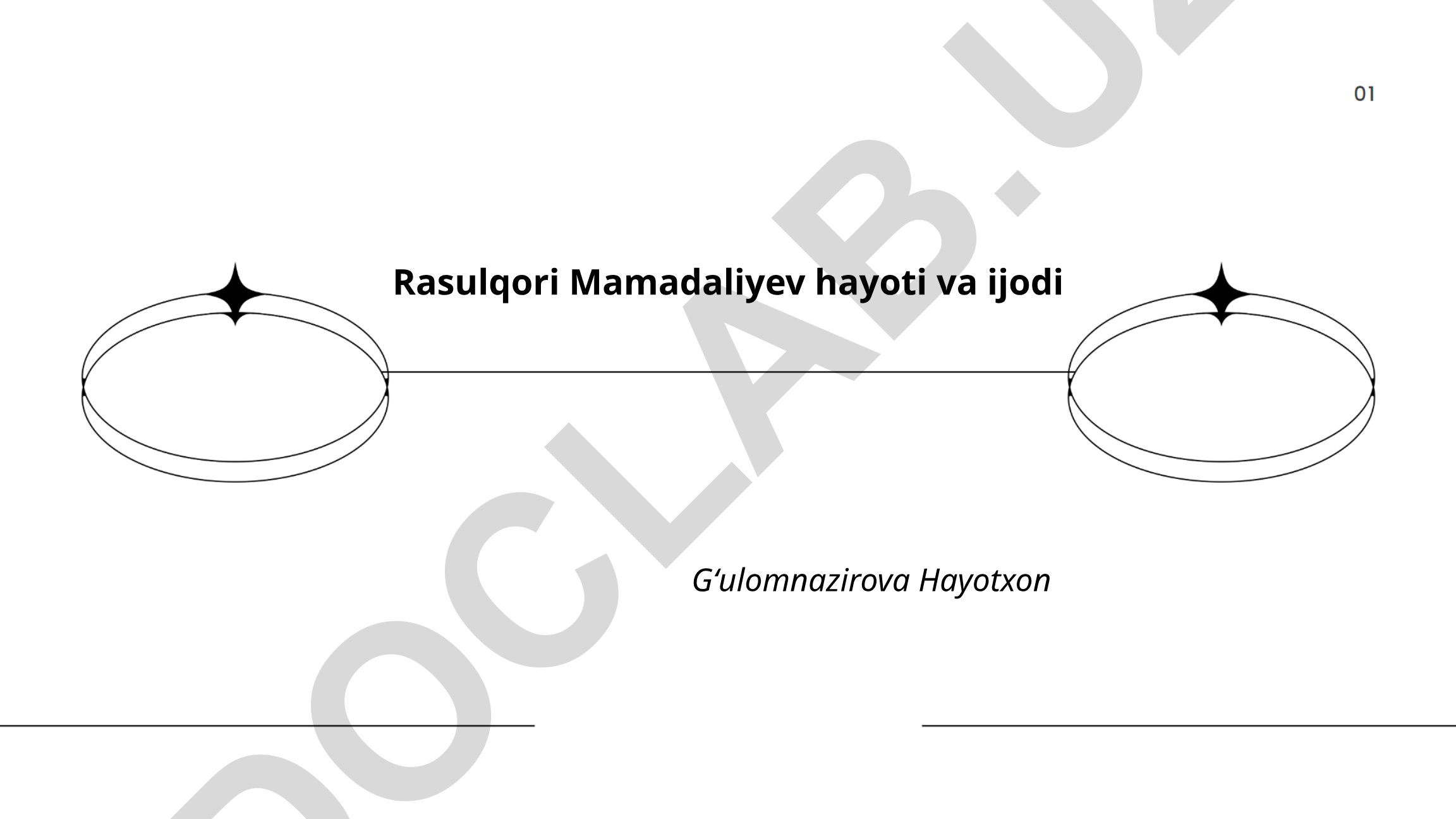 Rasulqori Mamadaliyev hayoti va ijodi