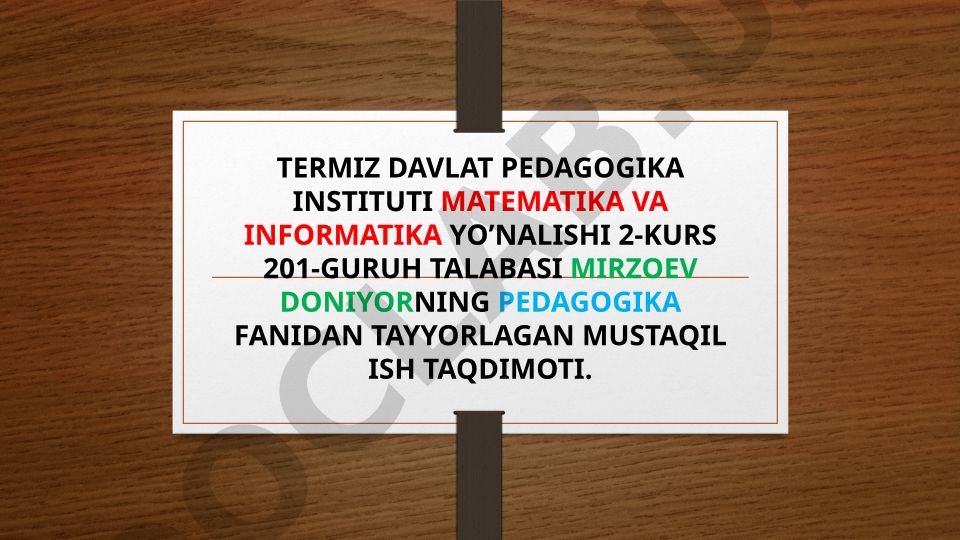 Ta’limni tashkil etishning shakllari va turlari