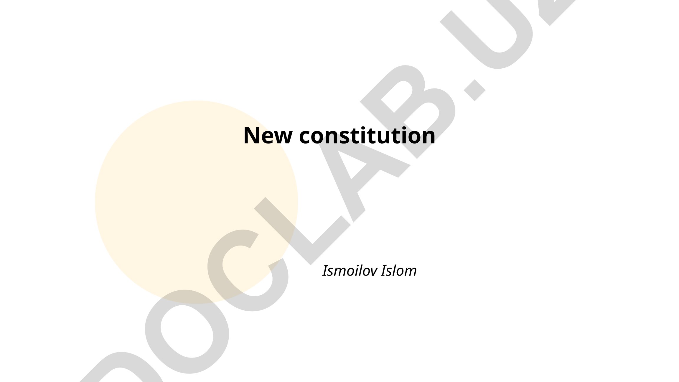 History of Constitution-Making and Constitutional Law Principles