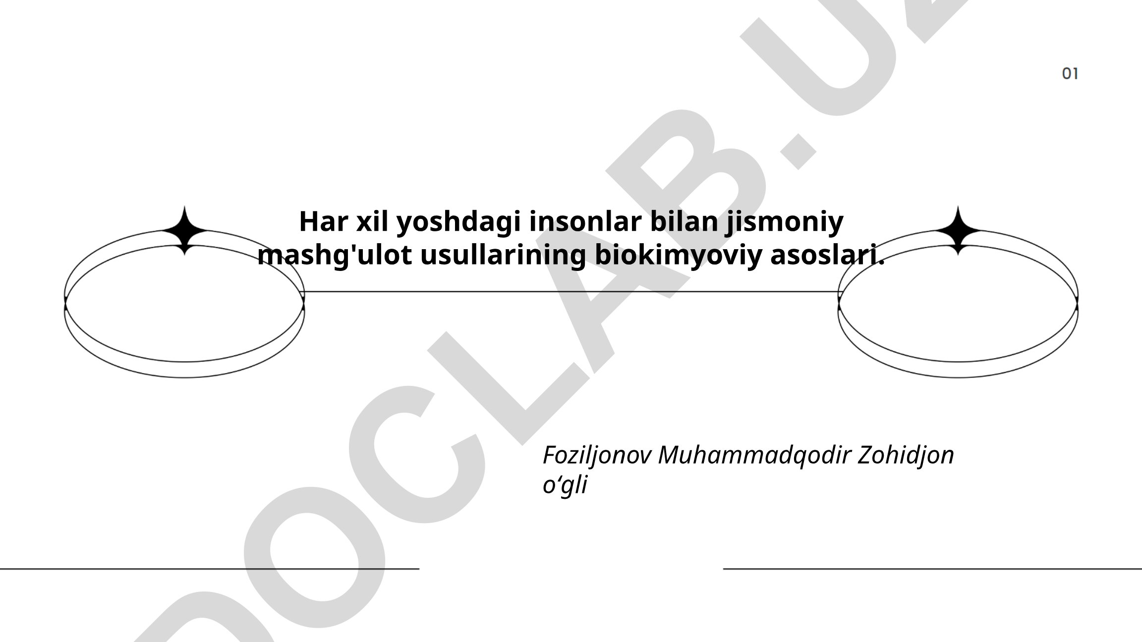 Har xil yoshdagi insonlar bilan jismoniy mashg'ulot usullarining biokimyoviy asoslari