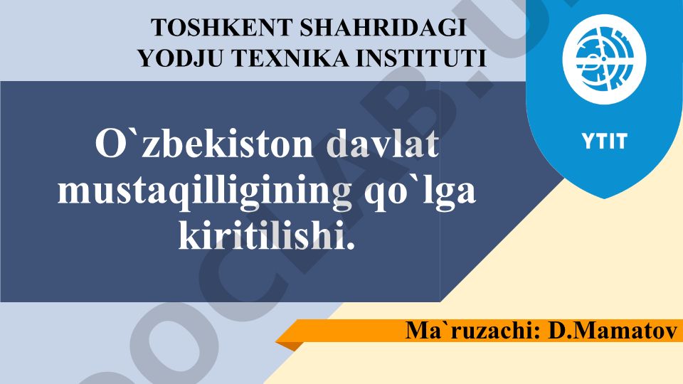 O'zbekiston davlat mustaqilligining qo'lga kiritilishi va prezidentlik saylovlari