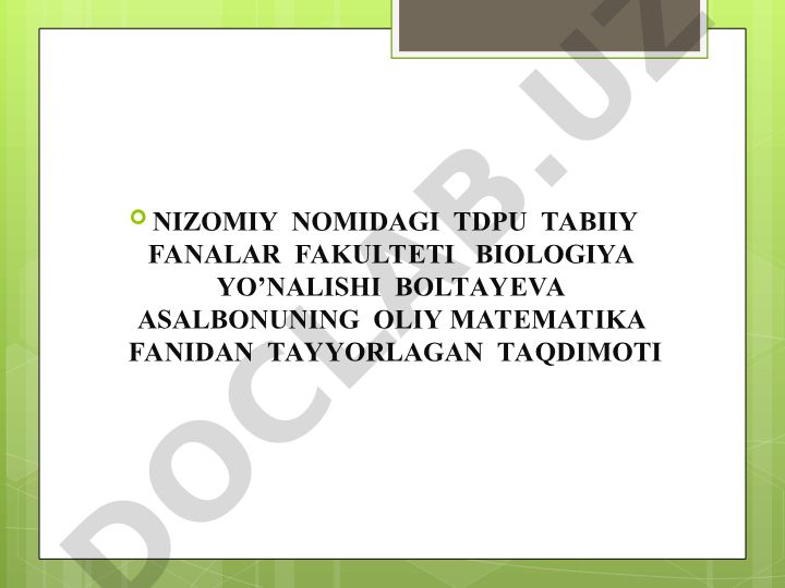 Qiziqarli va mantiqiy masalalar