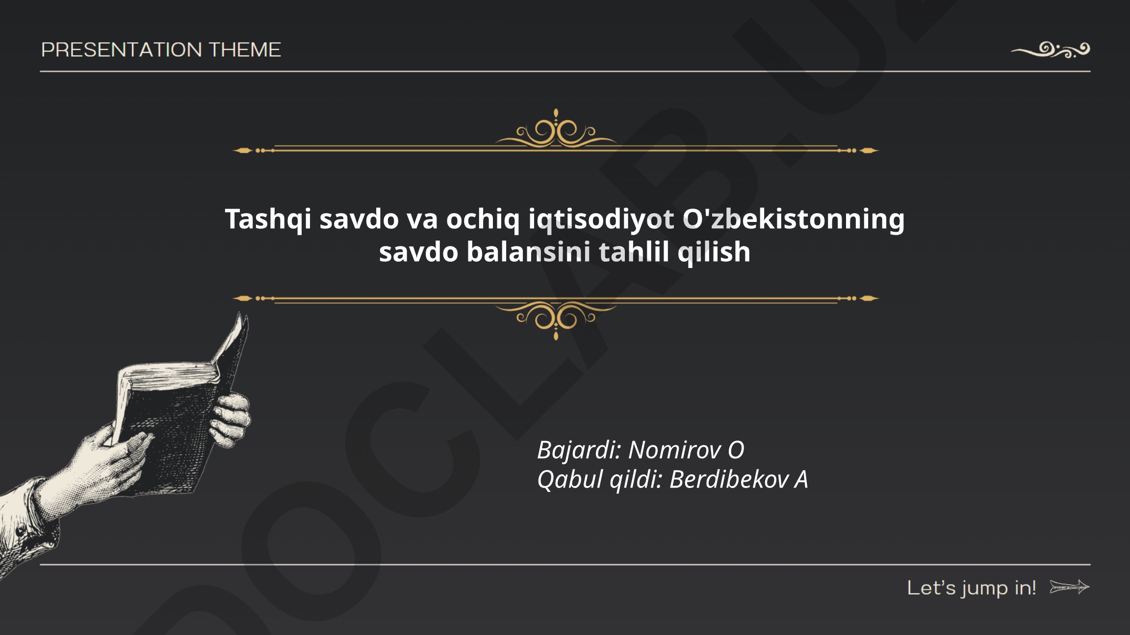 Tashqi savdo va ochiq iqtisodiyot O'zbekistonning savdo balansini tahlil qilish