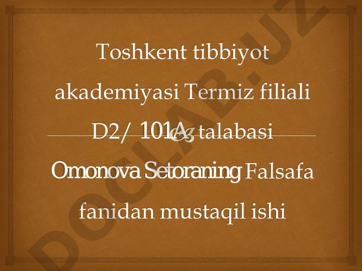 Tabiatni o’rganishga oid qarashlar
