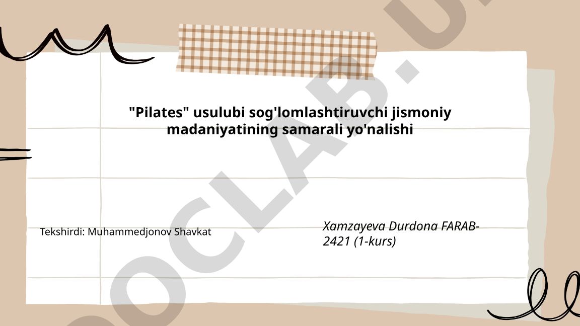 Pilates usulining tarixi, foydalari va nafas olish texnikasi