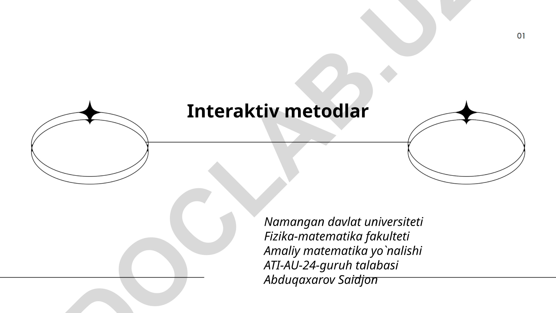 Interaktiv ta'lim metodlari va ularning o'qitishdagi ahamiyati
