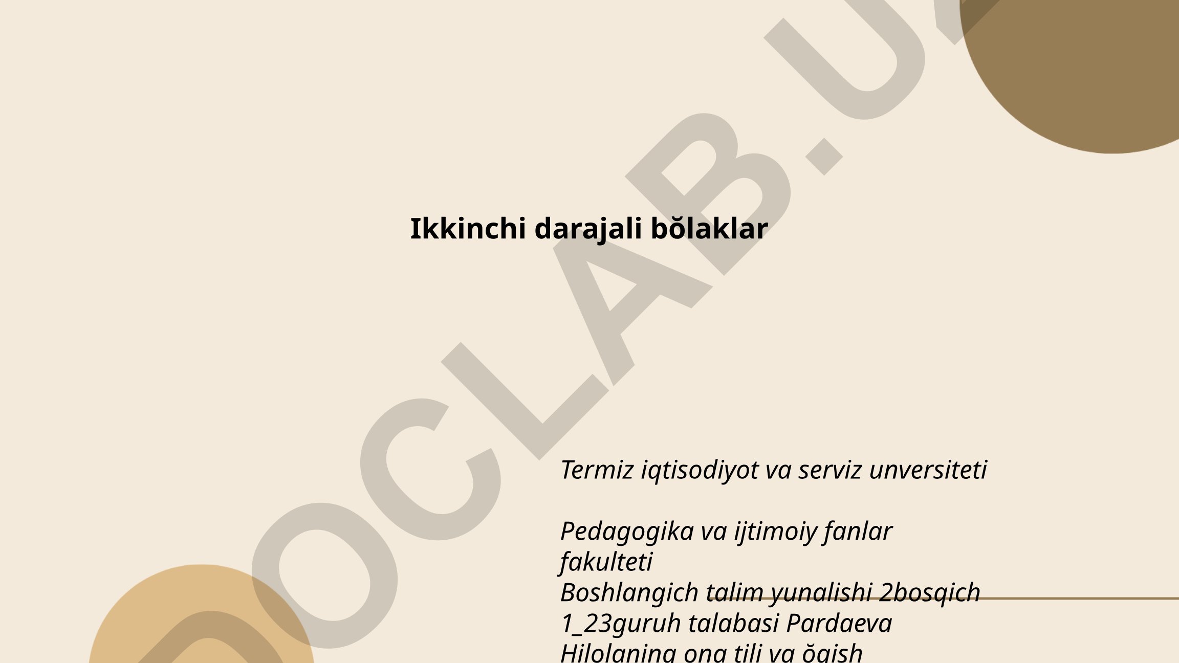 Ikkinchi darajali tenglamalar va kvadrat funksiyalar