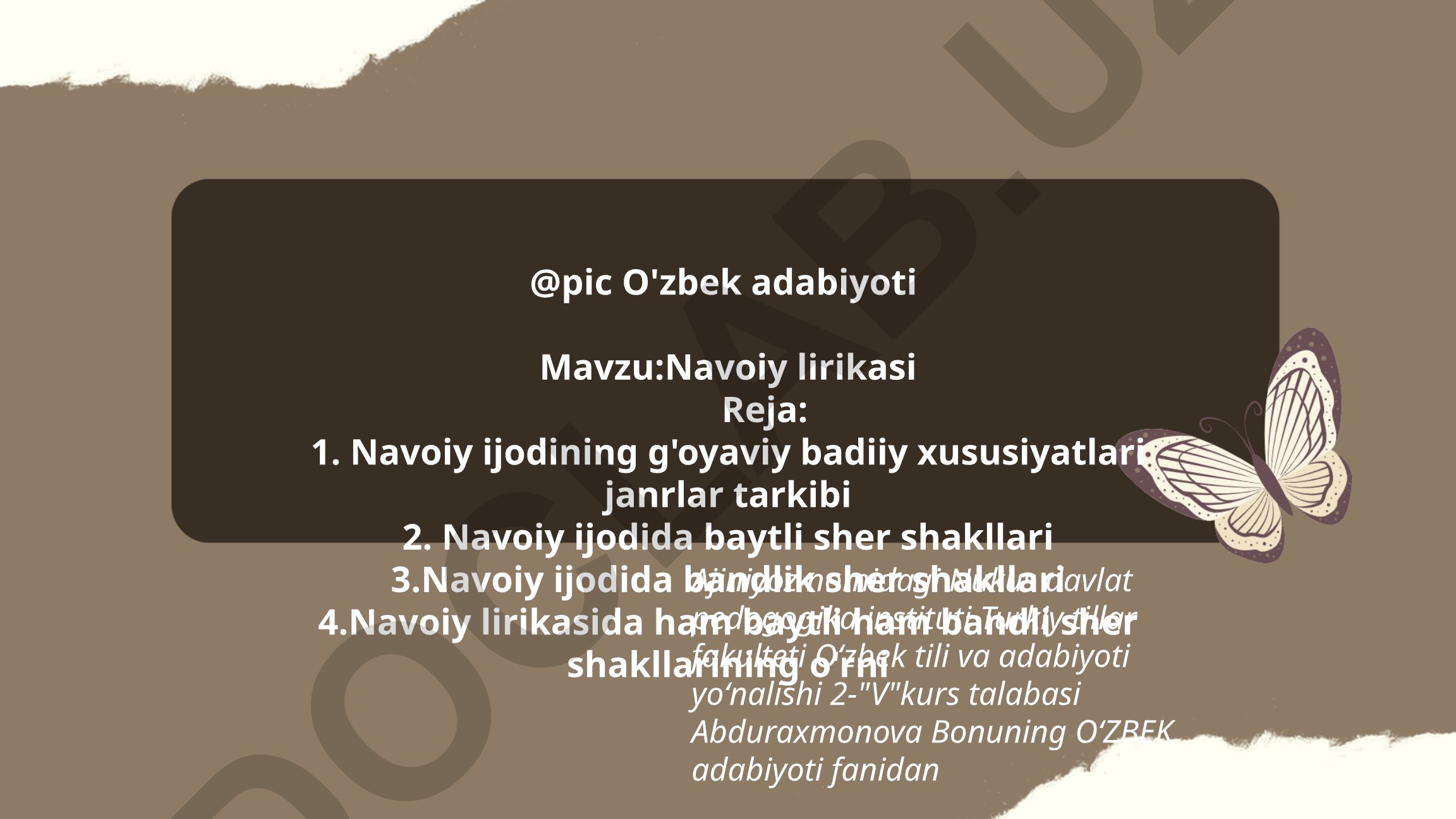 Navoiy lirikasi