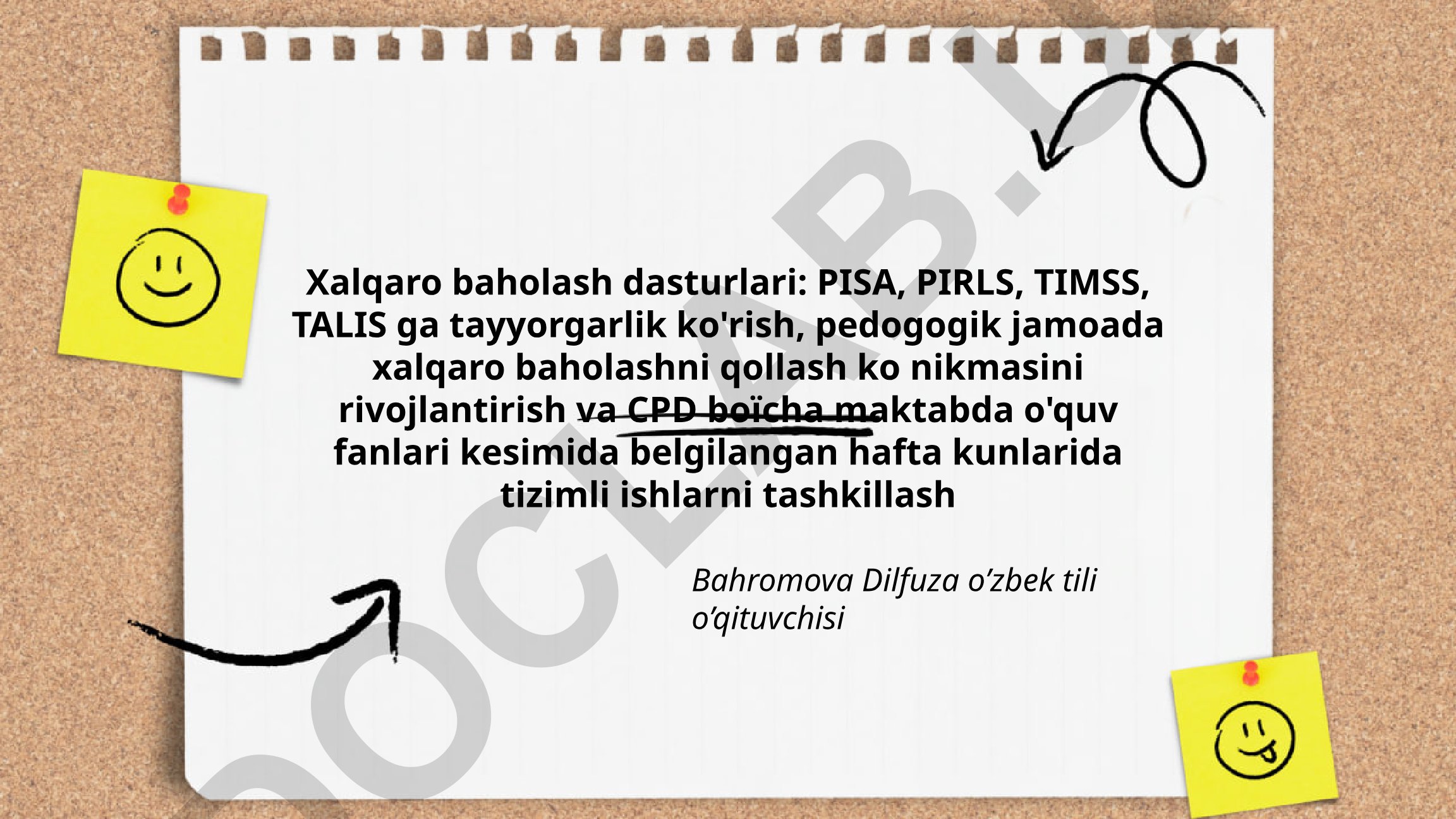Xalqaro baholash dasturlari: PISA, PIRLS, TIMSS, TALIS ga tayyorgarlik ko'rish