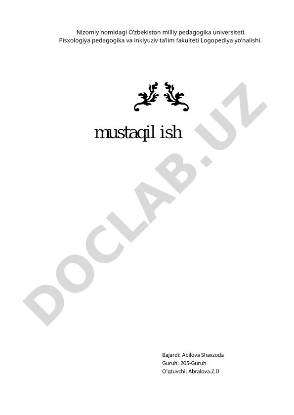 Ta’lim turlari va ta’limni tashkil etish shakllari