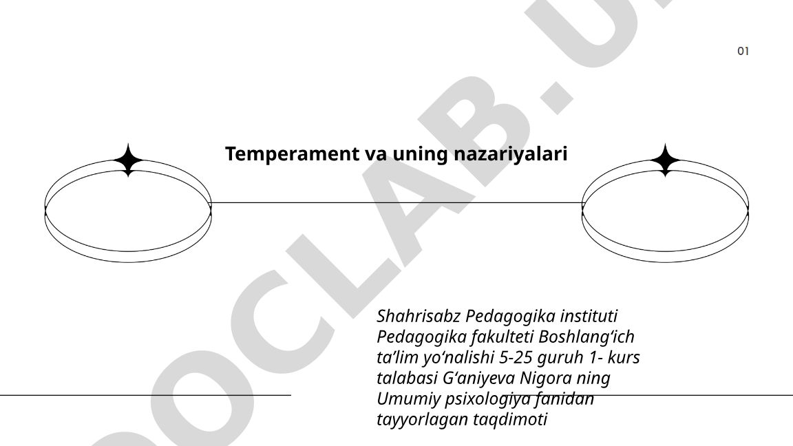 Temperament va uning nazariyalari