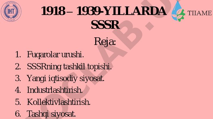 1918-1939-yillarda SSSR tarixi
