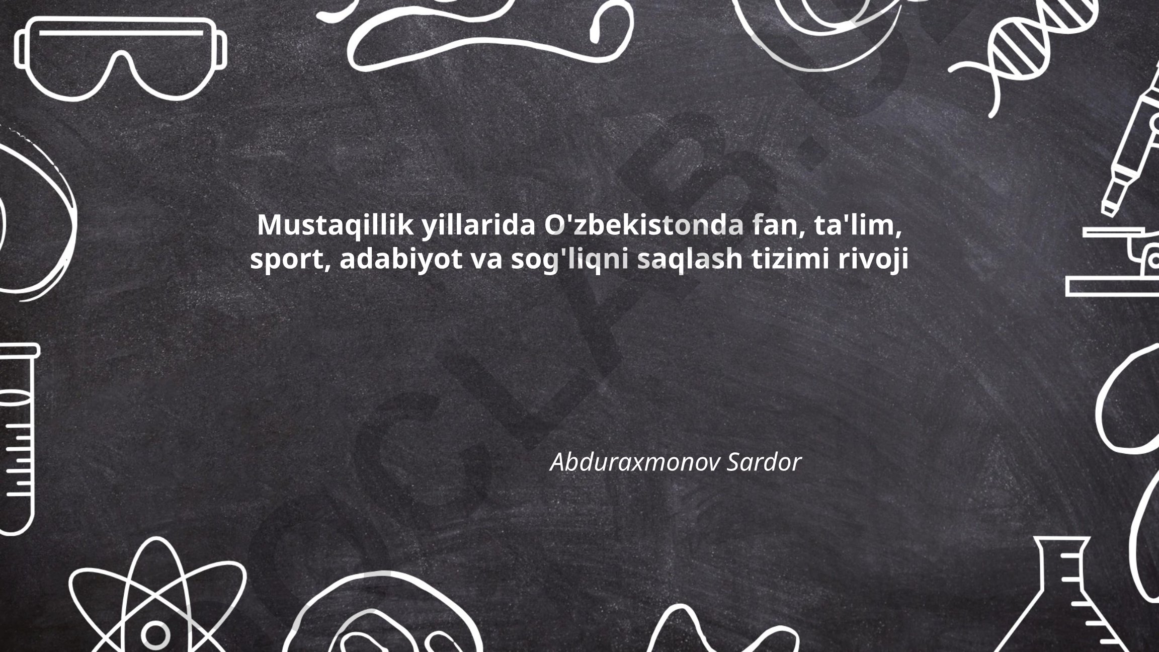 Mustaqillik yillarida O'zbekistonda fan, ta'lim, sport, adabiyot va sog'liqni saqlash tizimi rivoji