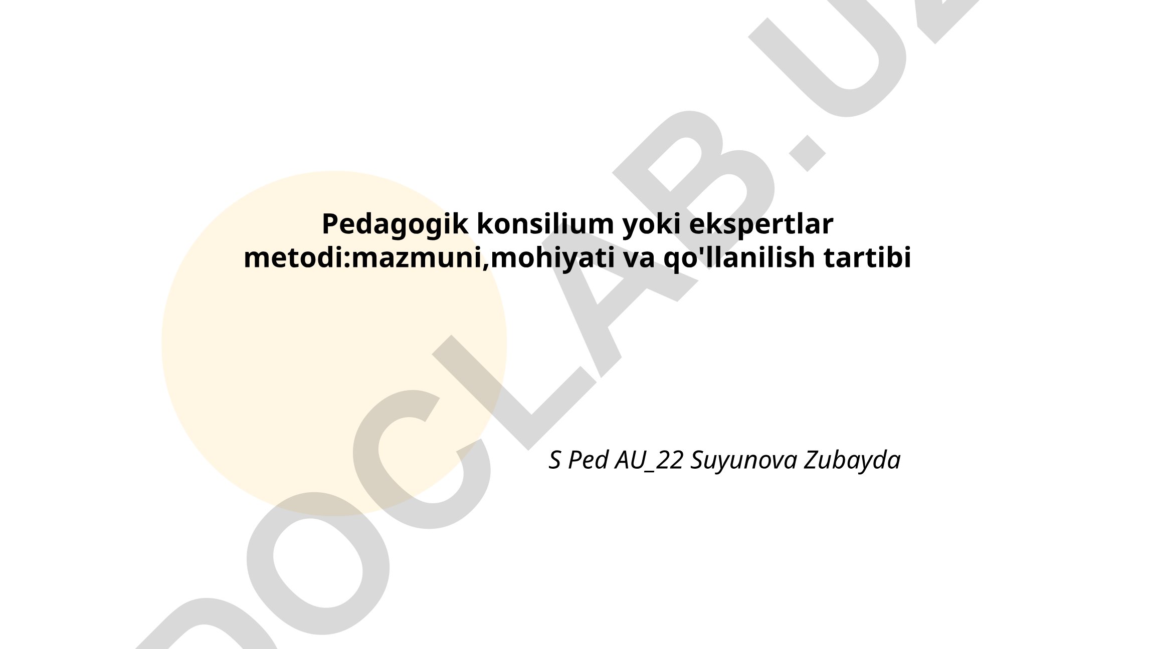 Pedagogik konsilium va ekspertlar metodining mazmuni, mohiyati va qo'llanilish tartibi