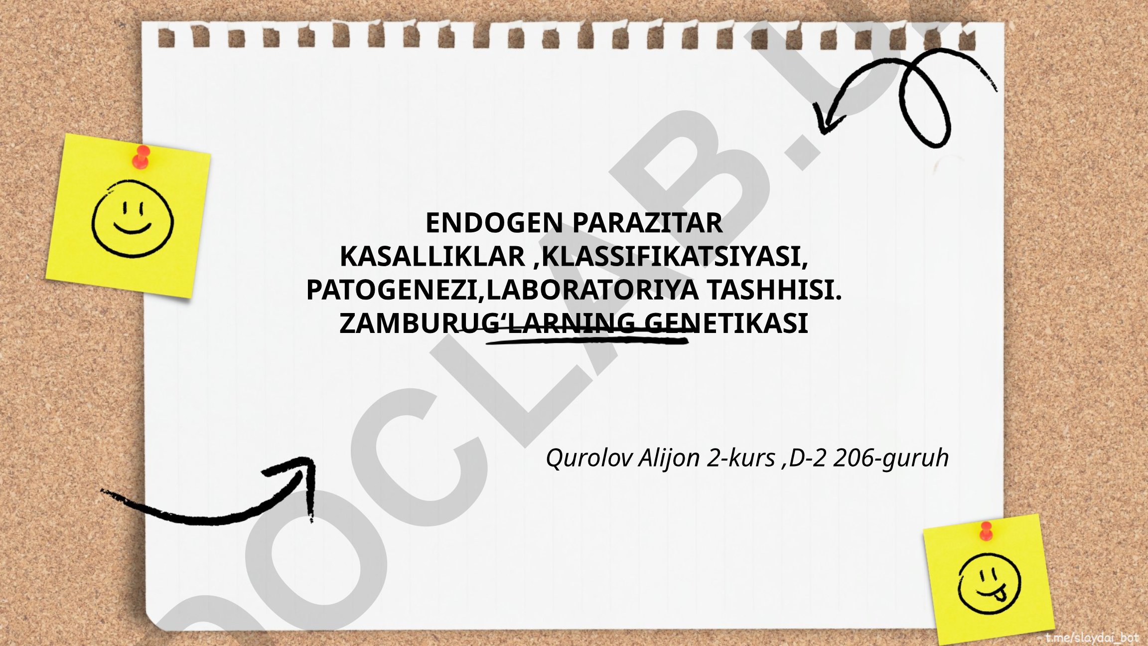 Endogen parazitar kasalliklar va zamburug'lar genetika