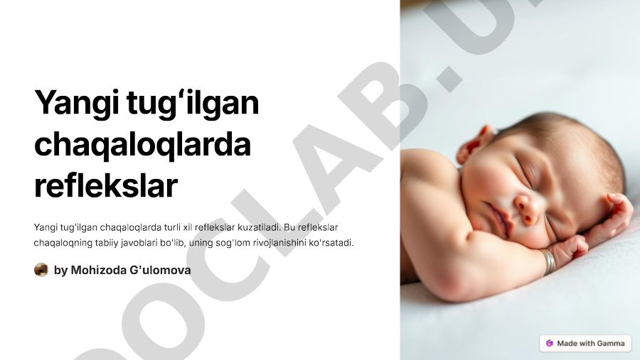Yangi tug'ilgan chaqaloqlarda reflekslar
