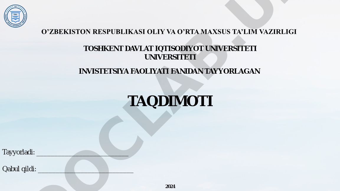 Ozarbayjon davlatining investitsiya siyosati va imkoniyatlari