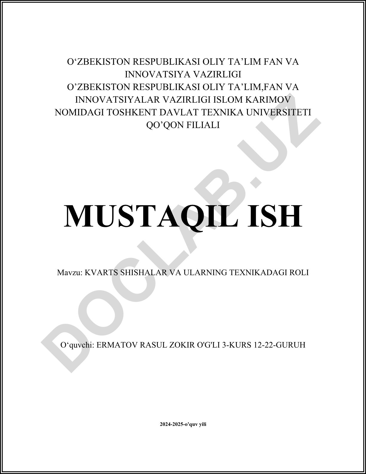 Kvarts shishalar va ularning texnikadagi roli