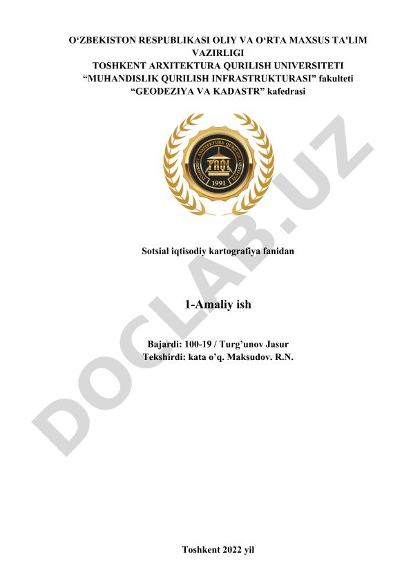 Ijtimoiy-iqtisodiy xaritalarni tuzishda manbalar bilan ishlash