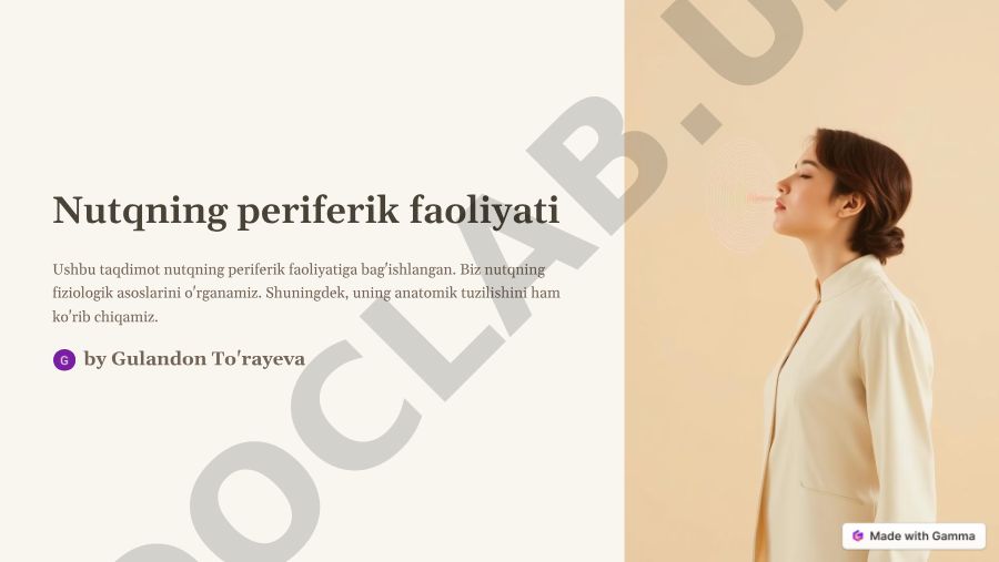 Nutqning periferik faoliyati