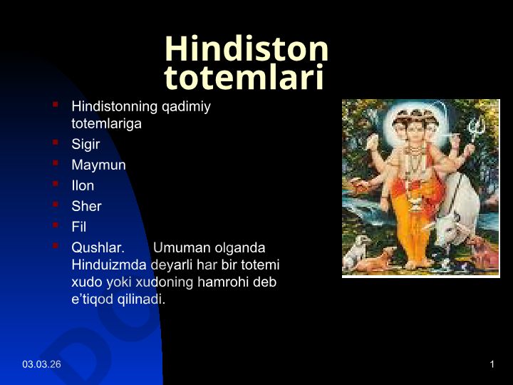 Hindiston totemlari va Hinduizm xudolari