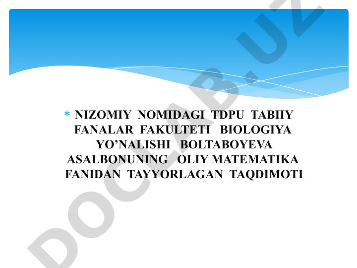 Kompleks sonlar va ular ustida amallar, hayotga tadbiqi