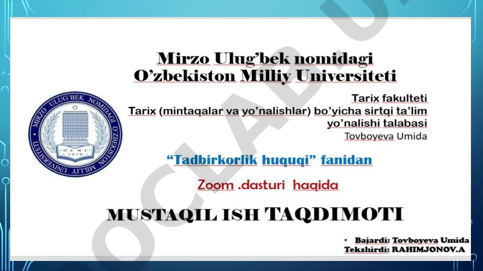 Zoom platformasi va videokonferentsaloqa dasturi