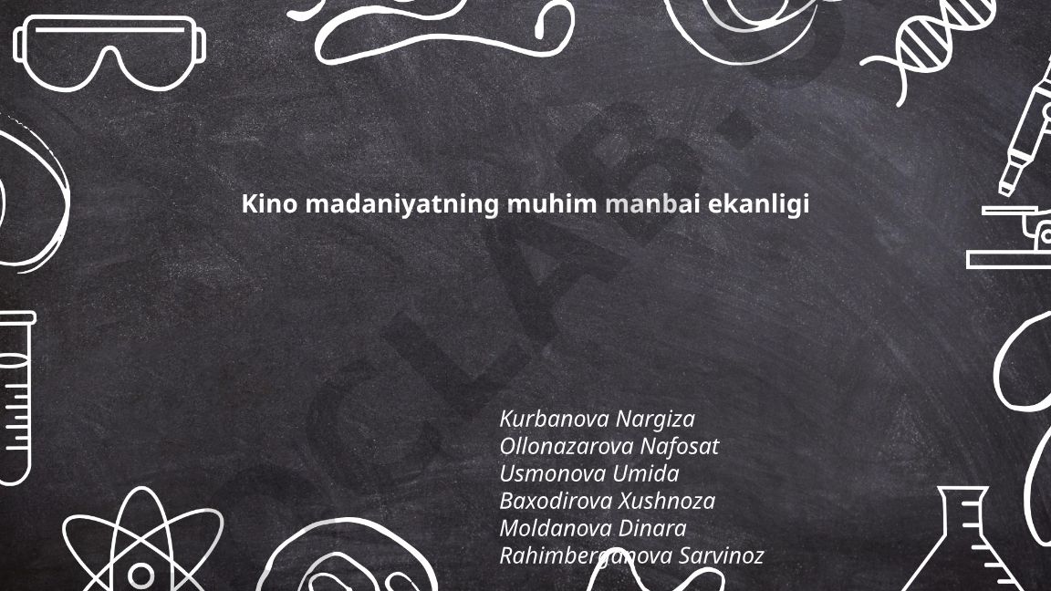 Kino orqali milliy ong va identitet shakllanishi