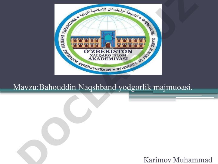 Bahouddin Naqshband yodgorlik majmuoasi