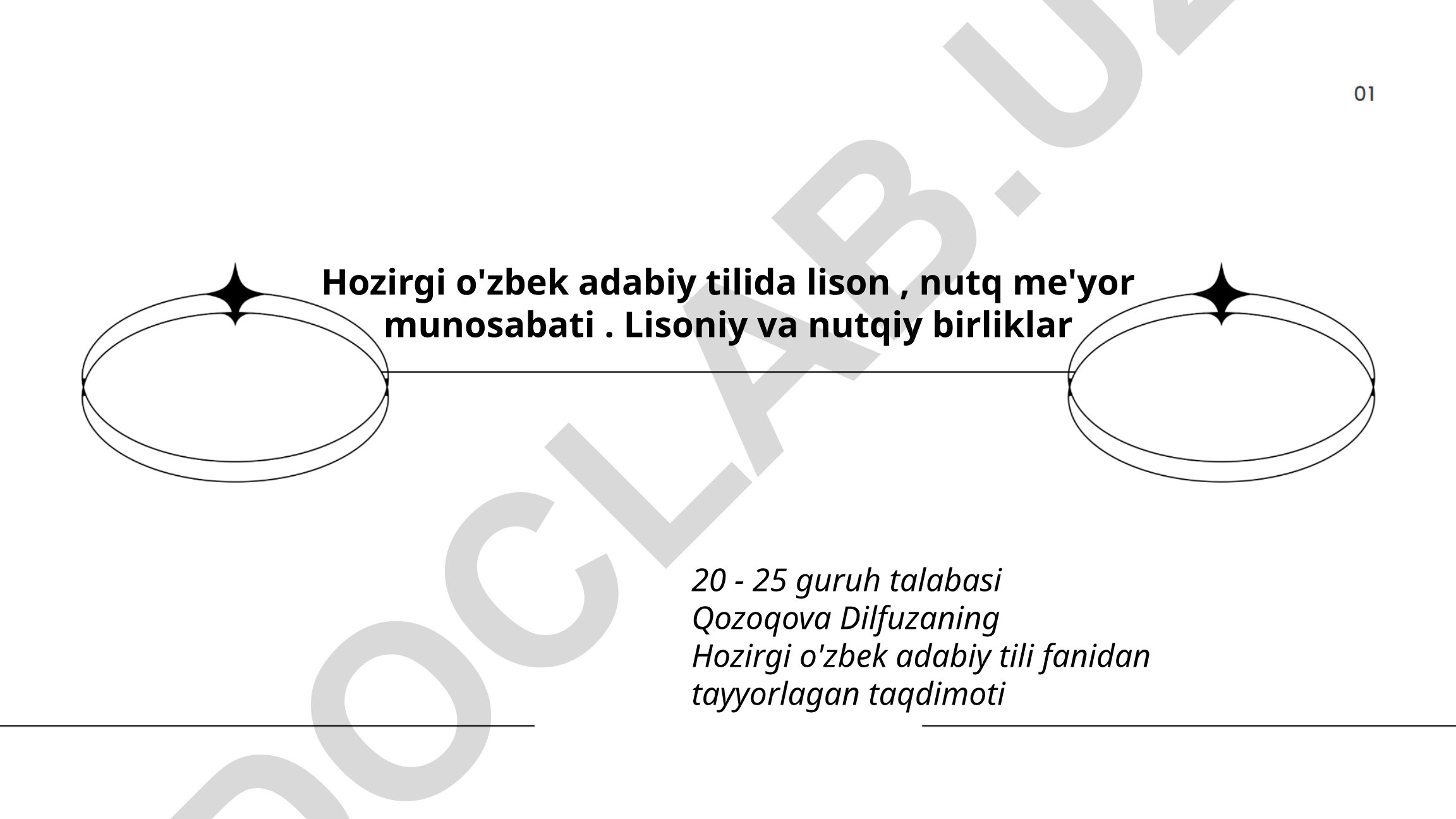 Hozirgi o'zbek adabiy tilida lison va nutq me'yorlari munosabati