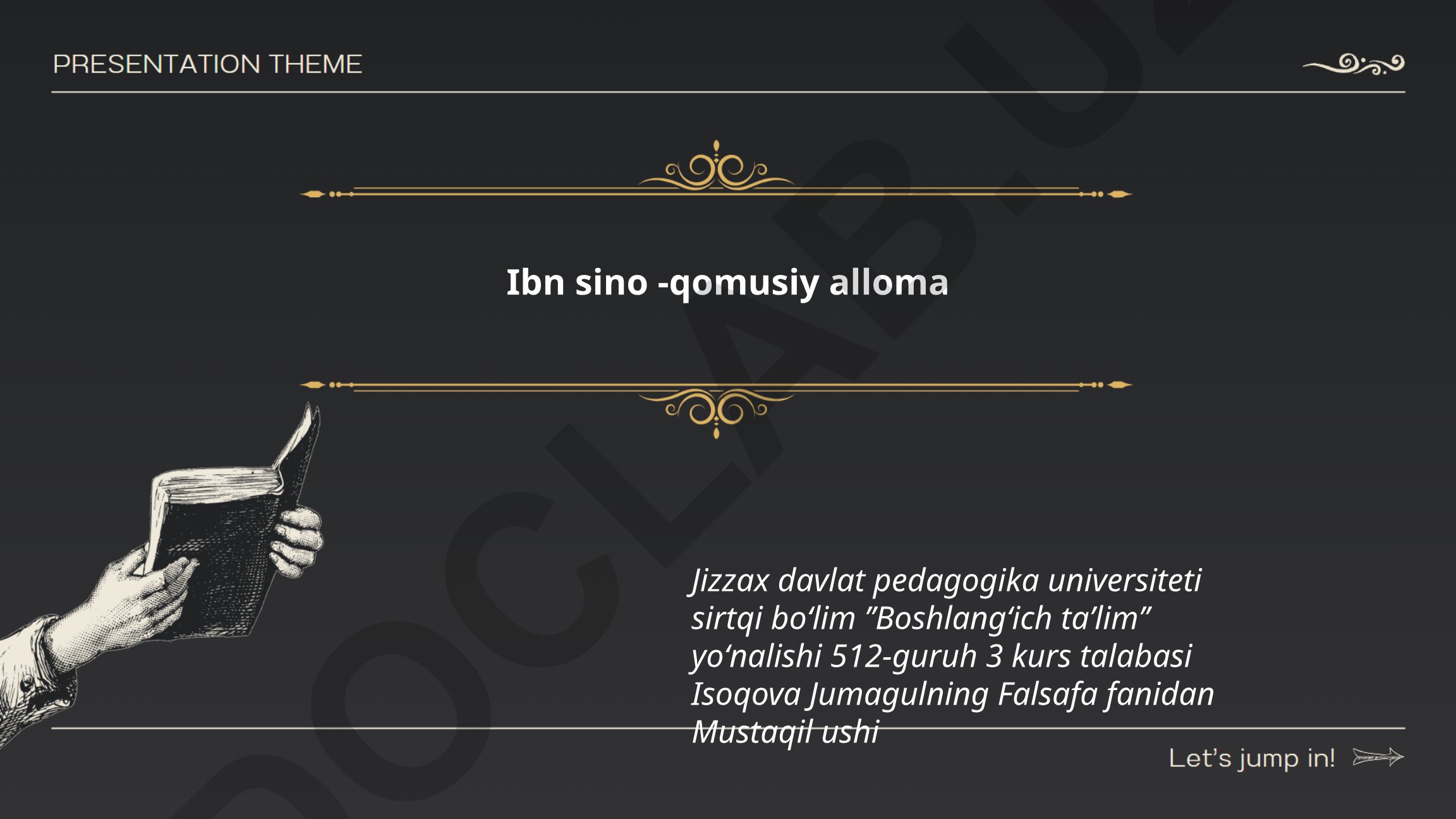 Ibn Sino hayoti, ilmiy merosi va tibbiyotga qo'shgan hissasi