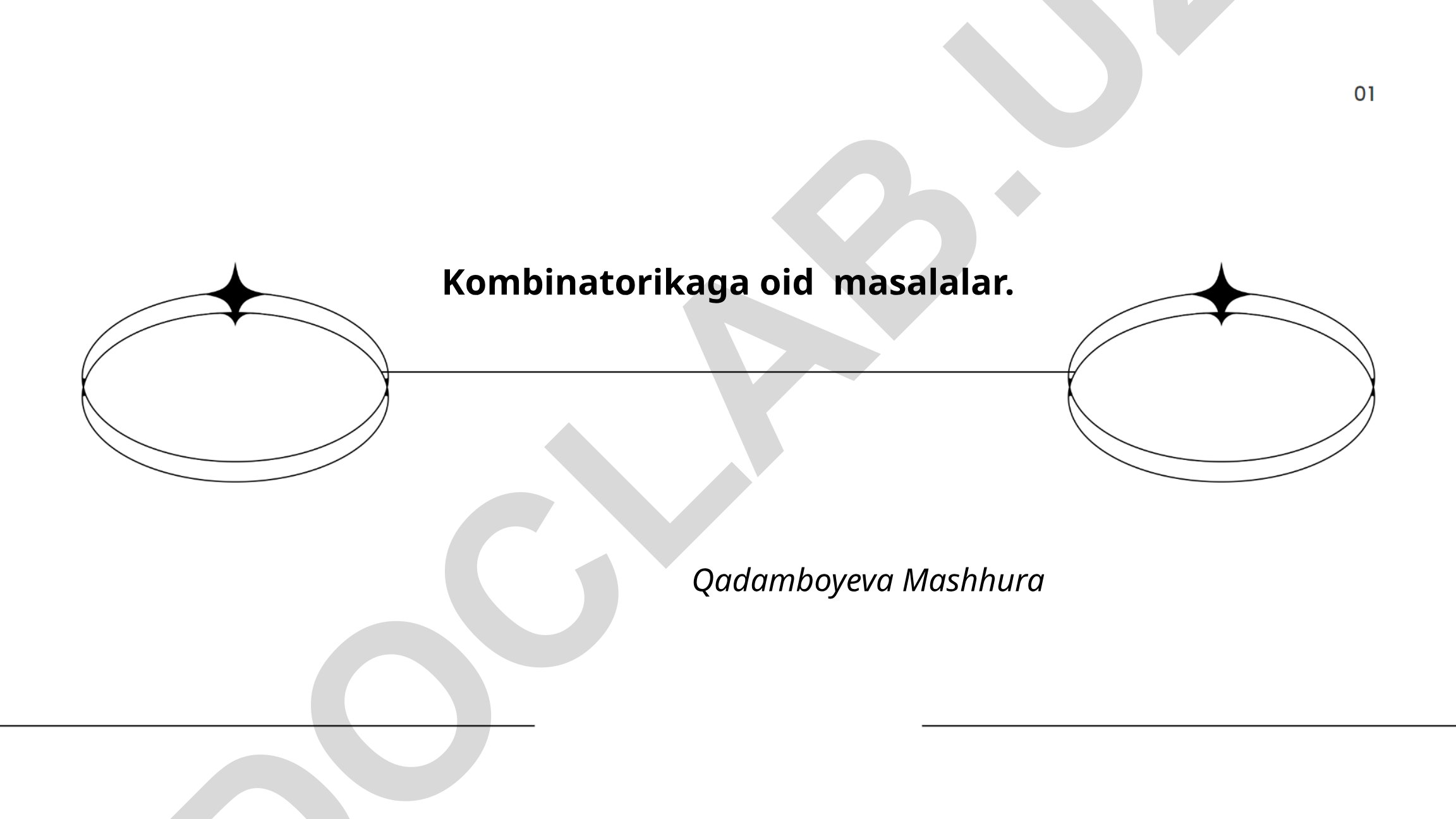 Kombinatorikaga oid masalalar